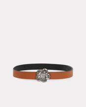 'Boke Flower' wide reversible leather belt for Men