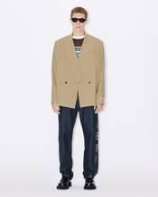 Tailored kimono jacket in virgin wool