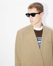 Tailored kimono jacket in virgin wool