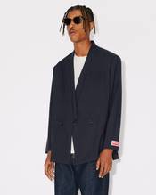 Tailored kimono jacket in virgin wool