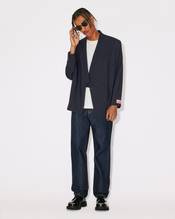 Tailored kimono jacket in virgin wool