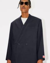 Tailored kimono jacket in virgin wool