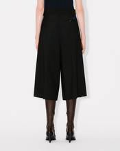 Cropped pants in virgin wool