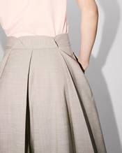 Pleated long shorts