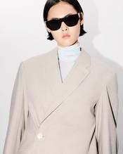 Oversized kimono blazer in virgin wool