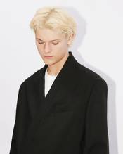 Suit kimono jacket in virgin wool