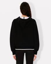 'Boke Flower 2.0' embroidered zipped hoodie in wool and cotton