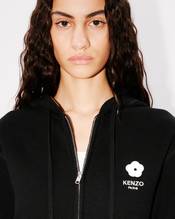 'Boke Flower 2.0' embroidered zipped hoodie in wool and cotton