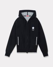 'Boke Flower 2.0' embroidered zipped hoodie in wool and cotton