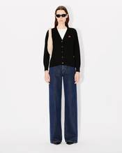 'Boke Flower' embroidered vneck cardigan in wool