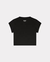 'Boke Flower' cropped embroidered T-shirt in cotton