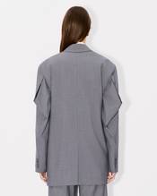 Oversized kimono blazer in virgin wool