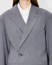 Oversized kimono blazer in virgin wool