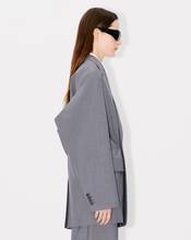 Oversized kimono blazer in virgin wool