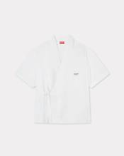 Embroidered kimono shirt