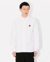 'Boke Flower' embroidered shirt in oxford cotton 