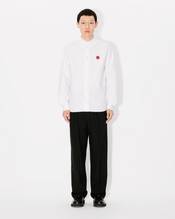 'Boke Flower' embroidered shirt in oxford cotton 