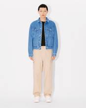 'Boke Flower' embroidered trucker jacket in japanese denim