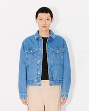 'Boke Flower' embroidered trucker jacket in japanese denim