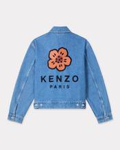 'Boke Flower' embroidered trucker jacket in japanese denim
