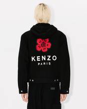 'Boke Flower' embroidered trucker jacket in japanese denim
