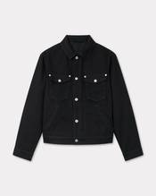 'Boke Flower' embroidered trucker jacket in japanese denim