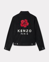 'Boke Flower' embroidered trucker jacket in japanese denim