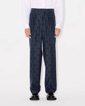 'KENZO Weave' pleated tailored pants in wool