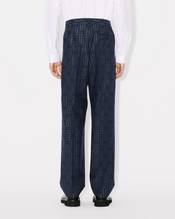 'KENZO Weave' pleated tailored pants in wool
