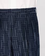 'KENZO Weave' pleated tailored pants in wool