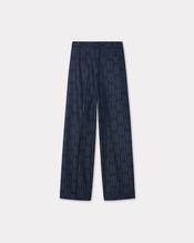 'KENZO Weave' pleated tailored pants in wool