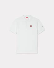 'Boke Flower' embroidered slim polo in cotton