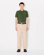 'Boke Flower' embroidered slim polo in cotton