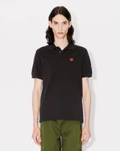 'Boke Flower' embroidered slim polo in cotton