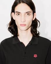 'Boke Flower' embroidered slim polo in cotton