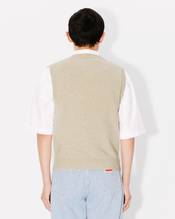 'Boke Flower' embroidered sleeveless jumper in wool 