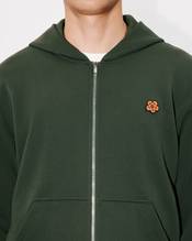 'Boke Flower' embroidered zipped hoodie in cotton