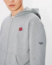 'Boke Flower' embroidered zipped hoodie in cotton