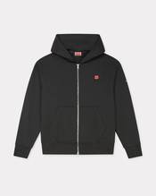 'Boke Flower' embroidered zipped hoodie in cotton