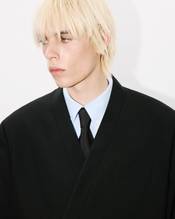 Tailored kimono jacket in virgin wool