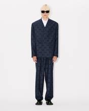 'KENZO Weave' tailored kimono jacket in wool and cotton