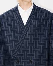 'KENZO Weave' tailored kimono jacket in wool and cotton