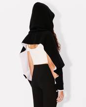 'Boke Flower 2.0' hooded scarf in wool and cotton