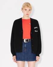'KENZO VERDY MARKET' embroidered knitted cardigan in wool and cotton