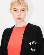 'KENZO VERDY MARKET' embroidered knitted cardigan in wool and cotton