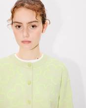 Hana Dots' embroidered cardigan in mixed cotton wool