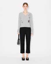 Embroidered cardigan in cotton