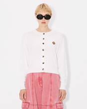 'KENZO Pop' embroidered crewneck cardigan in merino wool