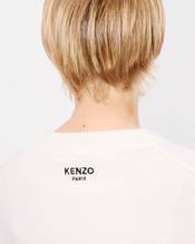 'KENZO Pop' embroidered crewneck cardigan in merino wool