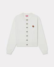 'KENZO Pop' embroidered crewneck cardigan in merino wool